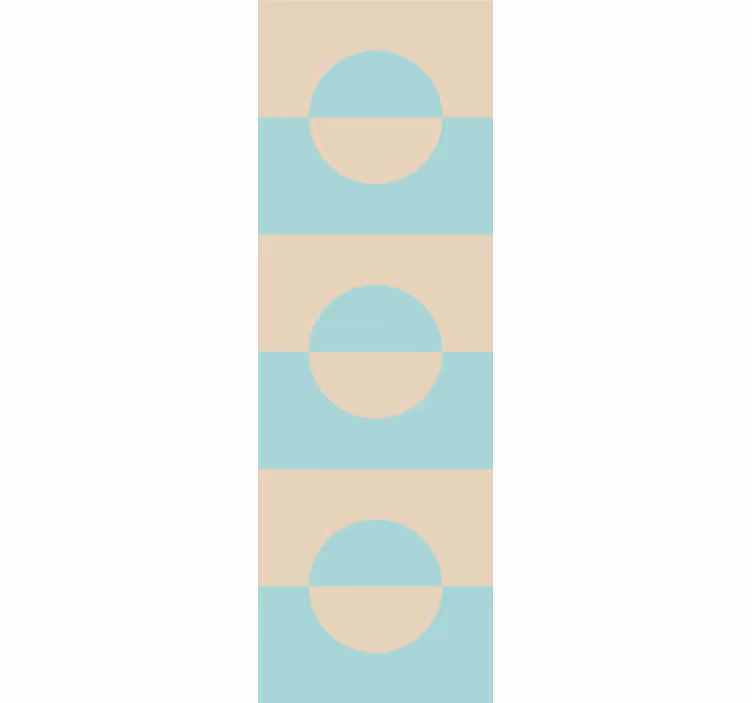 Estore de rolo modernos em azul claro e bege com quadrados - TenStickers