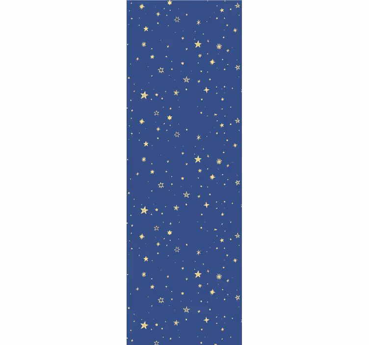 Estore de rolo modernos estrelas douradas em fundo azul - TenStickers