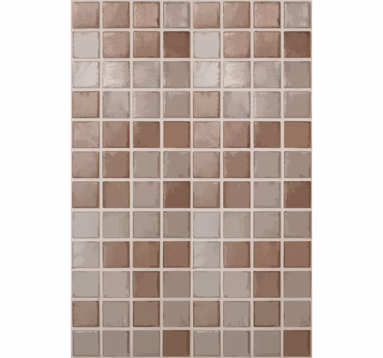 Estore de rolo bege padrão de quadrados cerâmicos - TenStickers