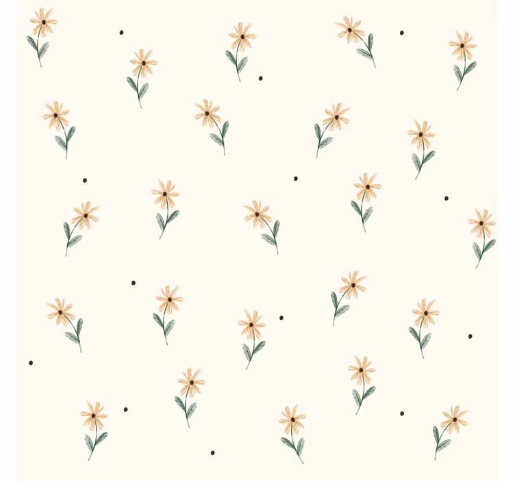 Estore de rolo rosa margaridas amarelas - TenStickers