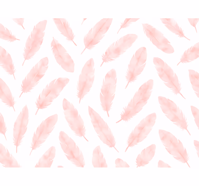 Estore de rolo rosa padrão de pena rosa - TenStickers