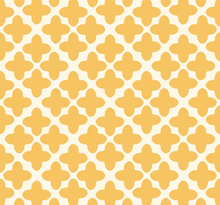 Estore de rolo amarelo com padrão arabesco - TenStickers