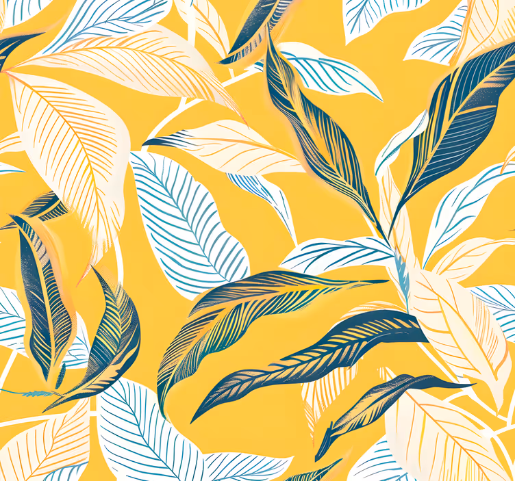 Estore de rolo amarelo flora mediterrânea - TenStickers