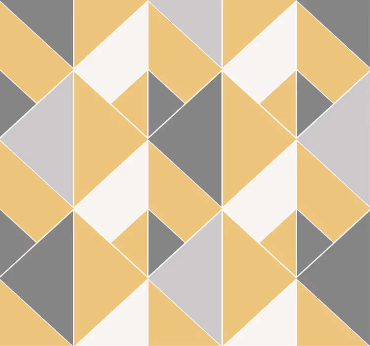 Estore de rolo amarelo padrão amarelo e cinza - TenStickers