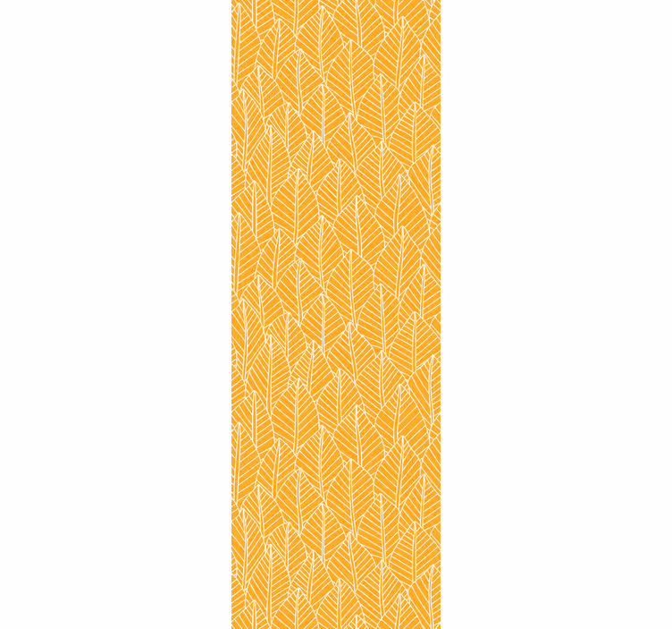 Estore de rolo amarelo padrão folhagem amarela - TenStickers
