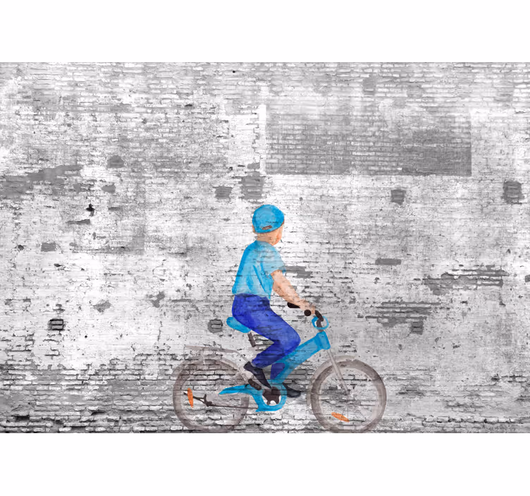 Estore de rolo para cozinha graffiti de crianças na bike - TenStickers
