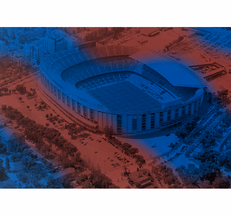 Estore de rolo para cozinha fotomural camp nou 3d - TenStickers