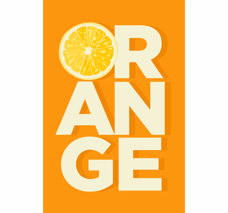 Estore de rolo para cozinha texto laranja fatiado - TenStickers