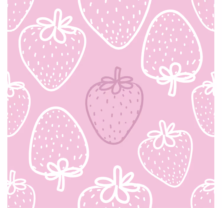 Estore de rolo para cozinha padrão de embalagem morango rosa - TenStickers