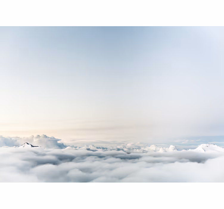 Estore de rolo branco paisagem linda de céu e mar - TenStickers