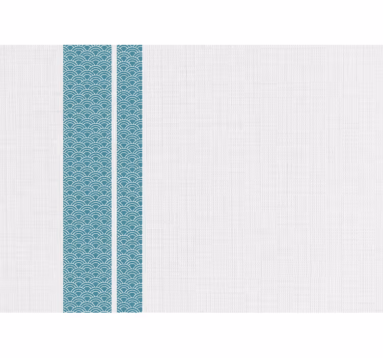Estore de rolo branco listras azuis minimalistas - TenStickers
