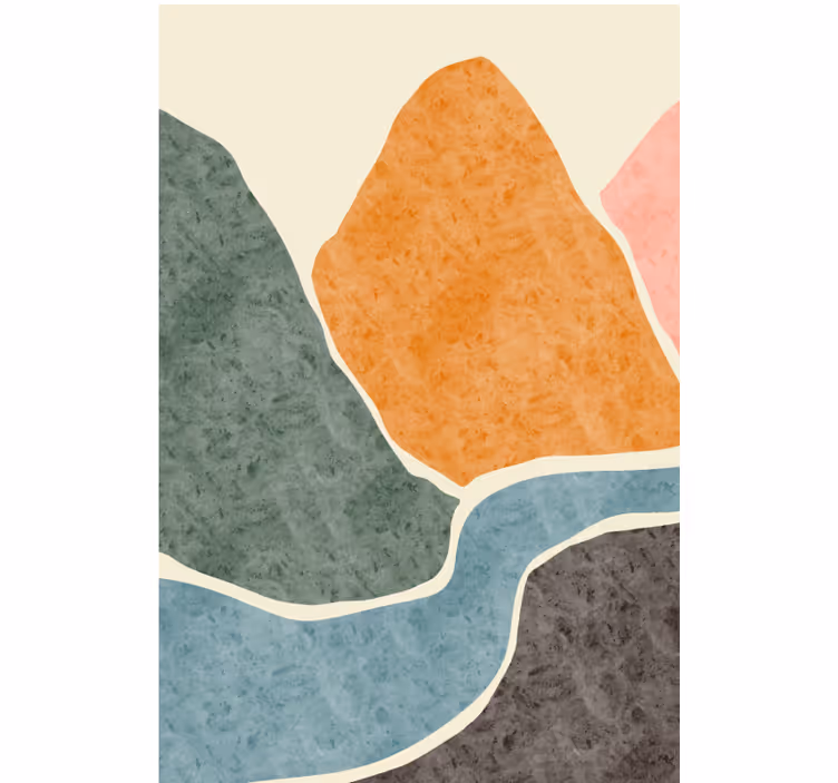 Estore de rolo para sala pintura moderna abstrata - TenStickers