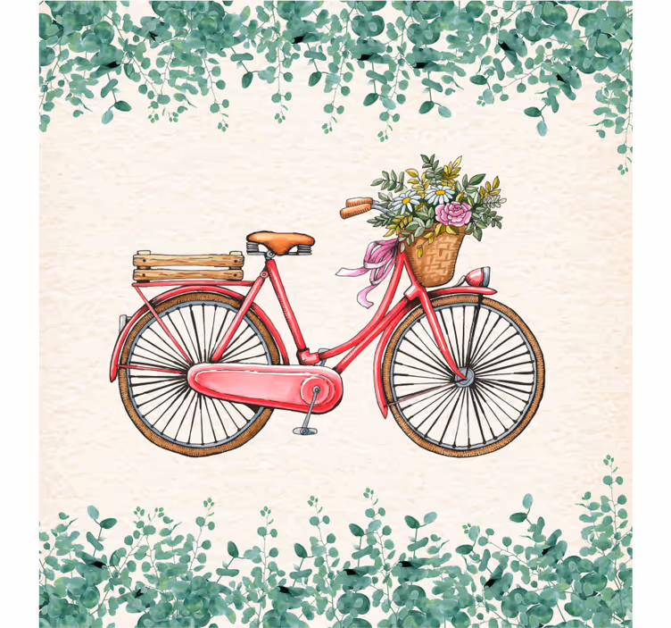 Estore de rolo para sala bicicleta vintage rústica - TenStickers