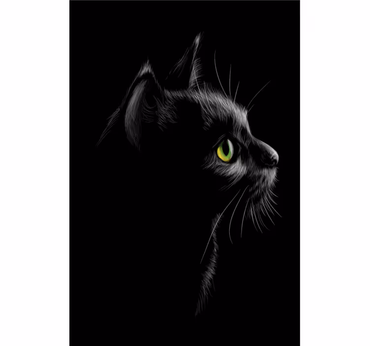 Estore de rolo para sala gatos olhos verdes - TenStickers