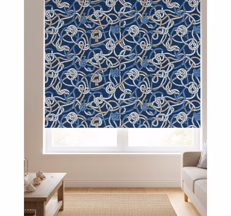 Estore de rolo para sala nós marinhos - TenStickers
