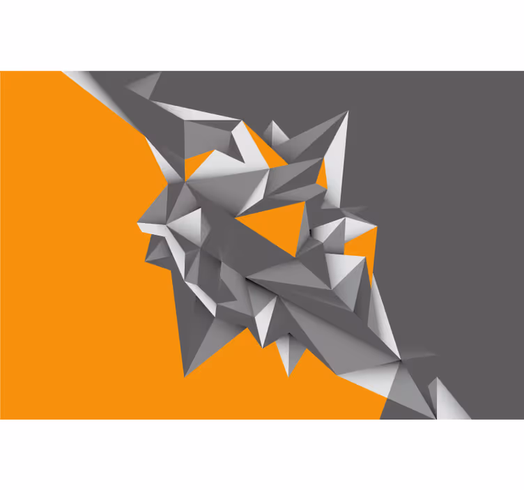 Estore de rolo para sala formas abstratas laranja e cinza - TenStickers