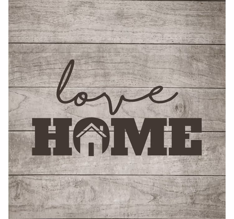 Estore de rolo para sala amor em casa em madeira cinza - TenStickers