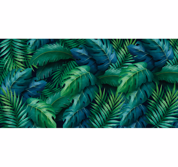 Estore de rolo para sala folhagem tropical elegante - TenStickers