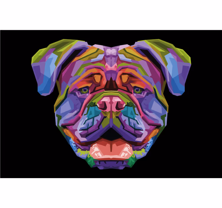 Estore de rolo para sala cães modernos coloridos - TenStickers