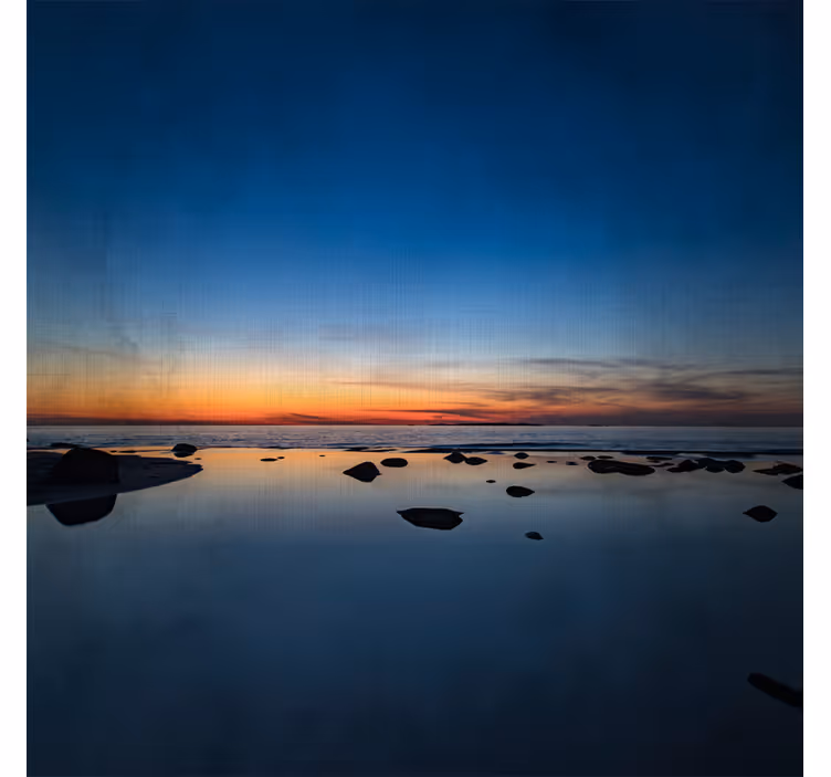 Estore de rolo para sala pôr do sol nórdico no mar - TenStickers