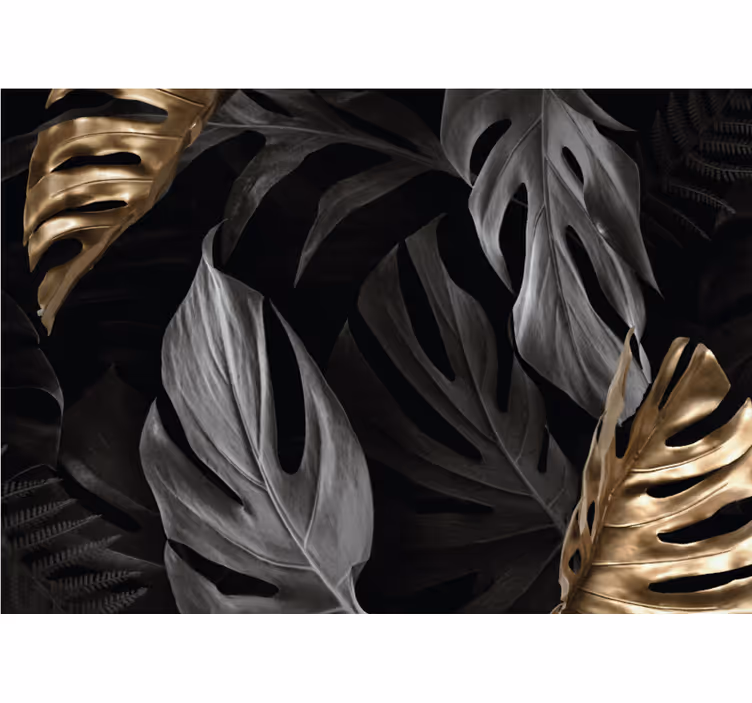 Estore de rolo para sala folhas tropicais elegantes - TenStickers