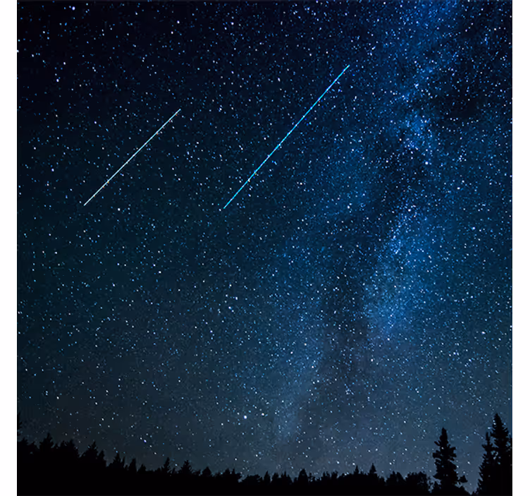 Estore de rolo para sala paisagem de estrelas cadentes - TenStickers