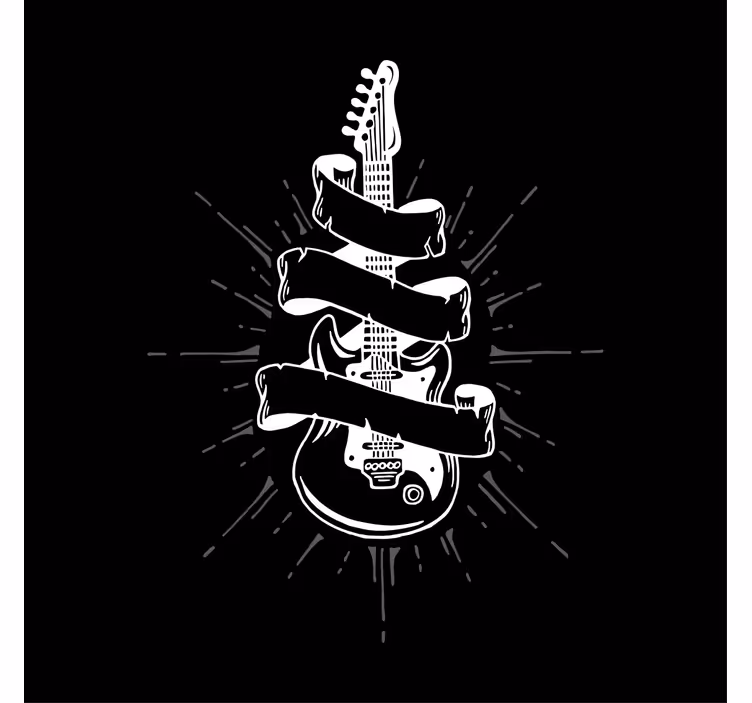 Estore de rolo para sala guitarra - TenStickers