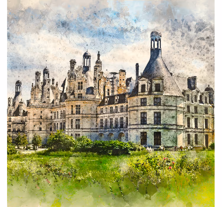 Estore de rolo para sala castelo francês - TenStickers