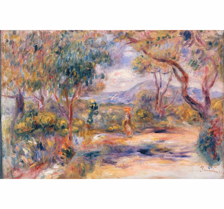 Estore de rolo para sala paisagem de uma vila na frança - TenStickers