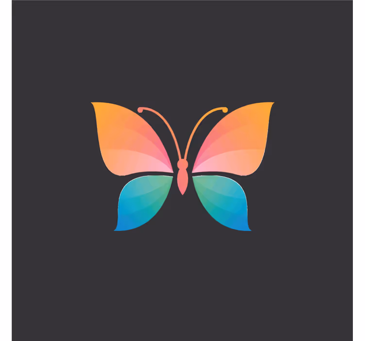 Estore de rolo para sala borboleta colorida e cromática - TenStickers