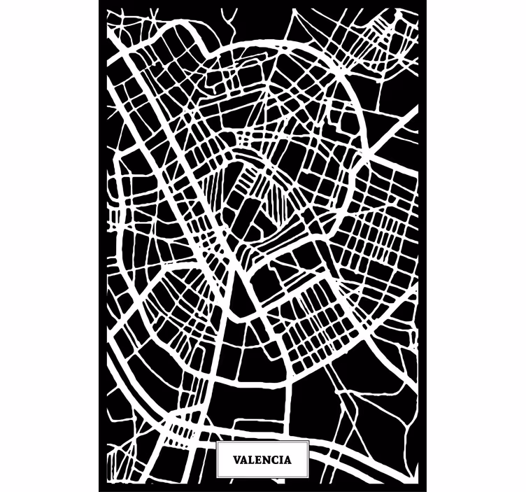 Estore de rolo para sala mapa topográfico de valência - TenStickers