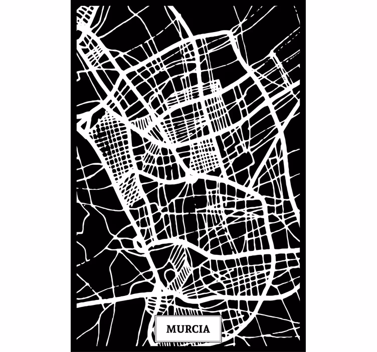 Estore de rolo para sala mapa topográfico de murcia - TenStickers