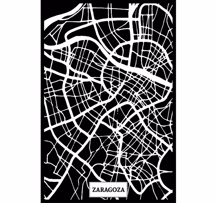 Estore de rolo para sala mapa topográfico de zaragoza - TenStickers
