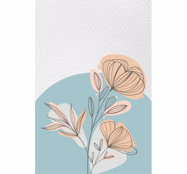 Estore de rolo para sala pintura floral - TenStickers