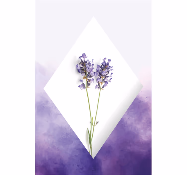 Estore de rolo para sala lavanda colagem aquarela - TenStickers
