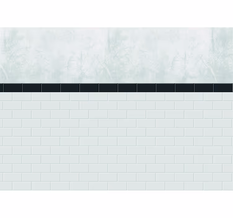 Estore de rolo branco azulejos brancos - TenStickers