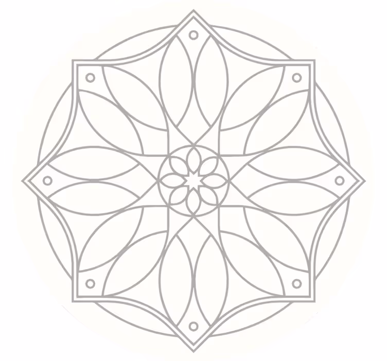 Estore de rolo branco com design de mandala - TenStickers