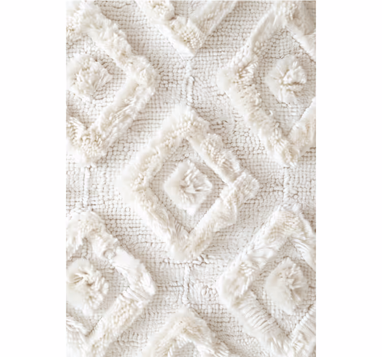 Estore de rolo branco padrão diamante - TenStickers