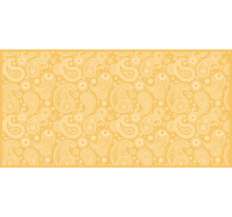 Estore de rolo amarelo estampa paisley Árabe - TenStickers