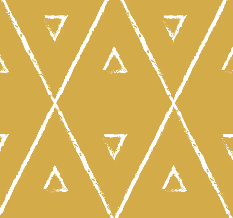 Estore de rolo amarelo padrão losangos geométrico - TenStickers