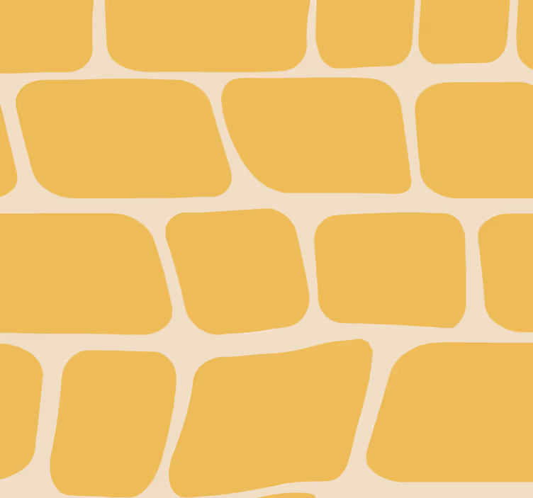 Estore de rolo amarelo padrão abstrato - TenStickers