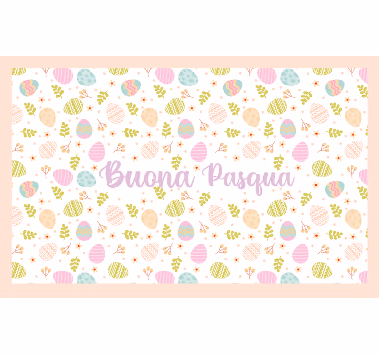 Estore de rolo amarelo páscoa feliz italiana - TenStickers