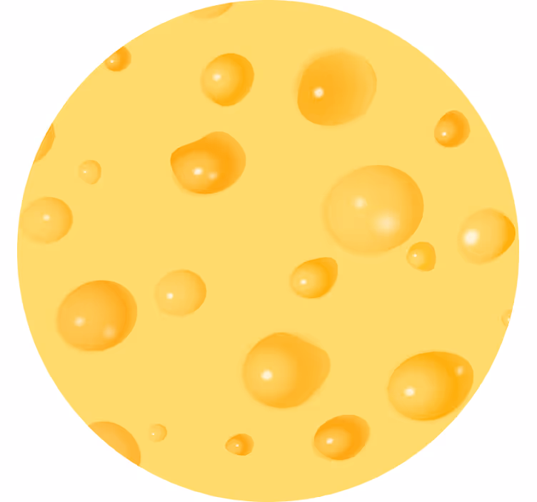 Estore de rolo amarelo queijo suíço - TenStickers