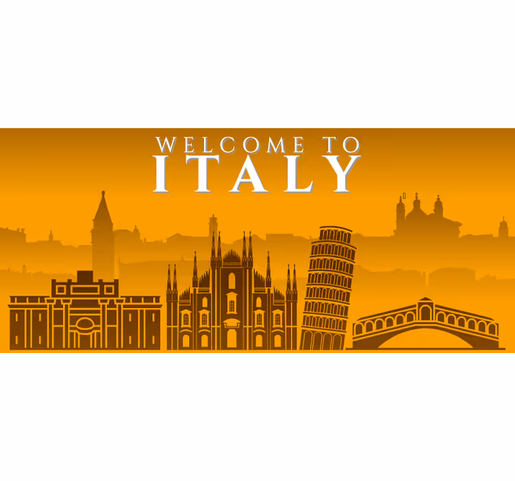 Estore de rolo amarelo horizonte italiano - TenStickers