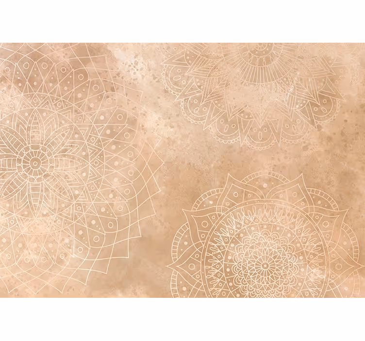 Estore de rolo bege com mandalas vintage - TenStickers