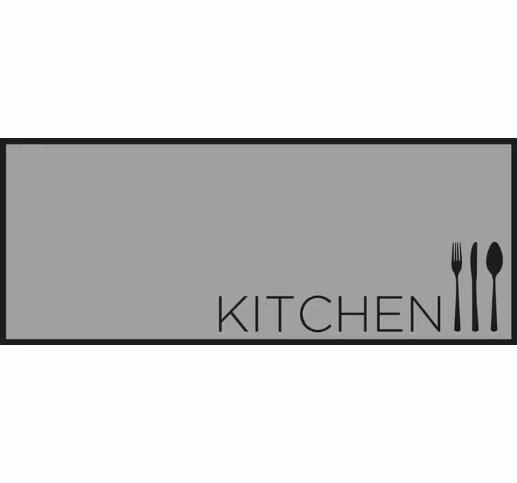 Estore de rolo cinzento texto de cozinha cinza - TenStickers