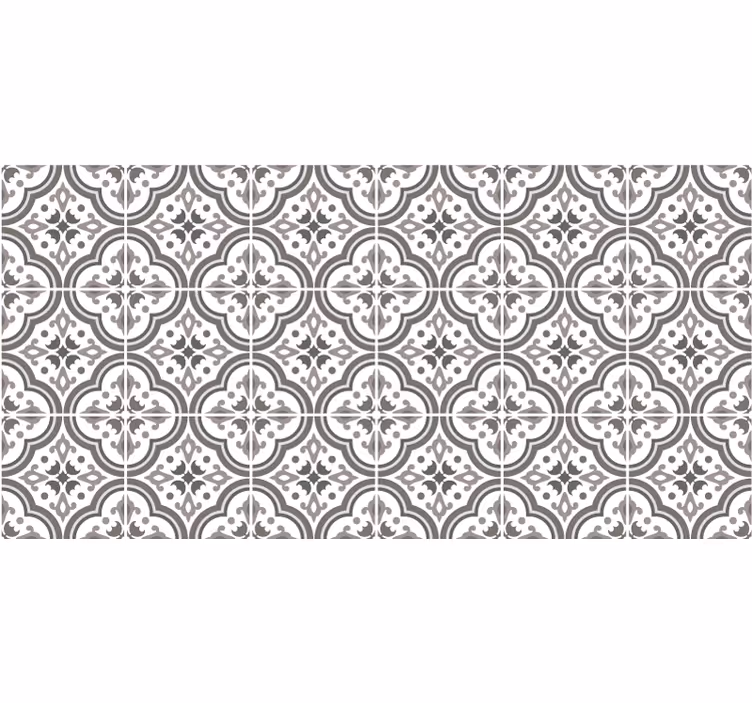 Estore de rolo cinzento padrão floral cinza clássico - TenStickers