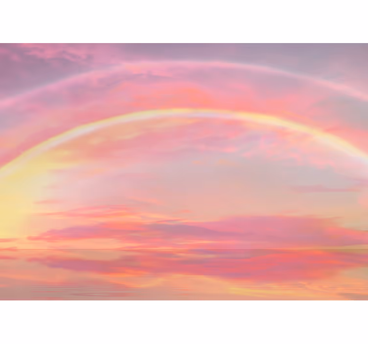 Estore de rolo rosa céu rosa com arco-íris - TenStickers