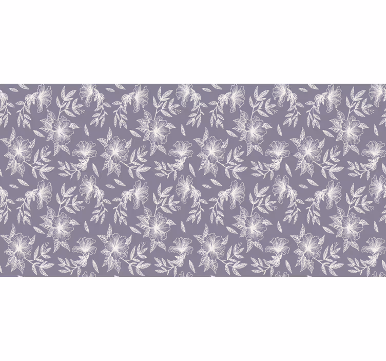 Estore de rolo roxo floral lilás - TenStickers