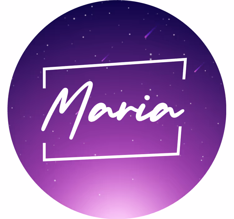 Estore de rolo roxo galáxia roxa com nome - TenStickers